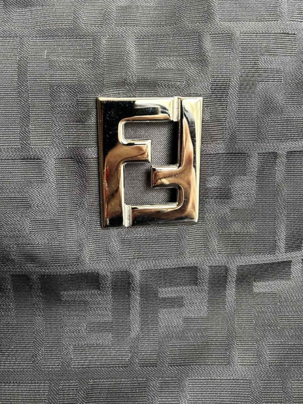 FENDI FF Canvas Tote Bag, Black - Picture 3 of 11